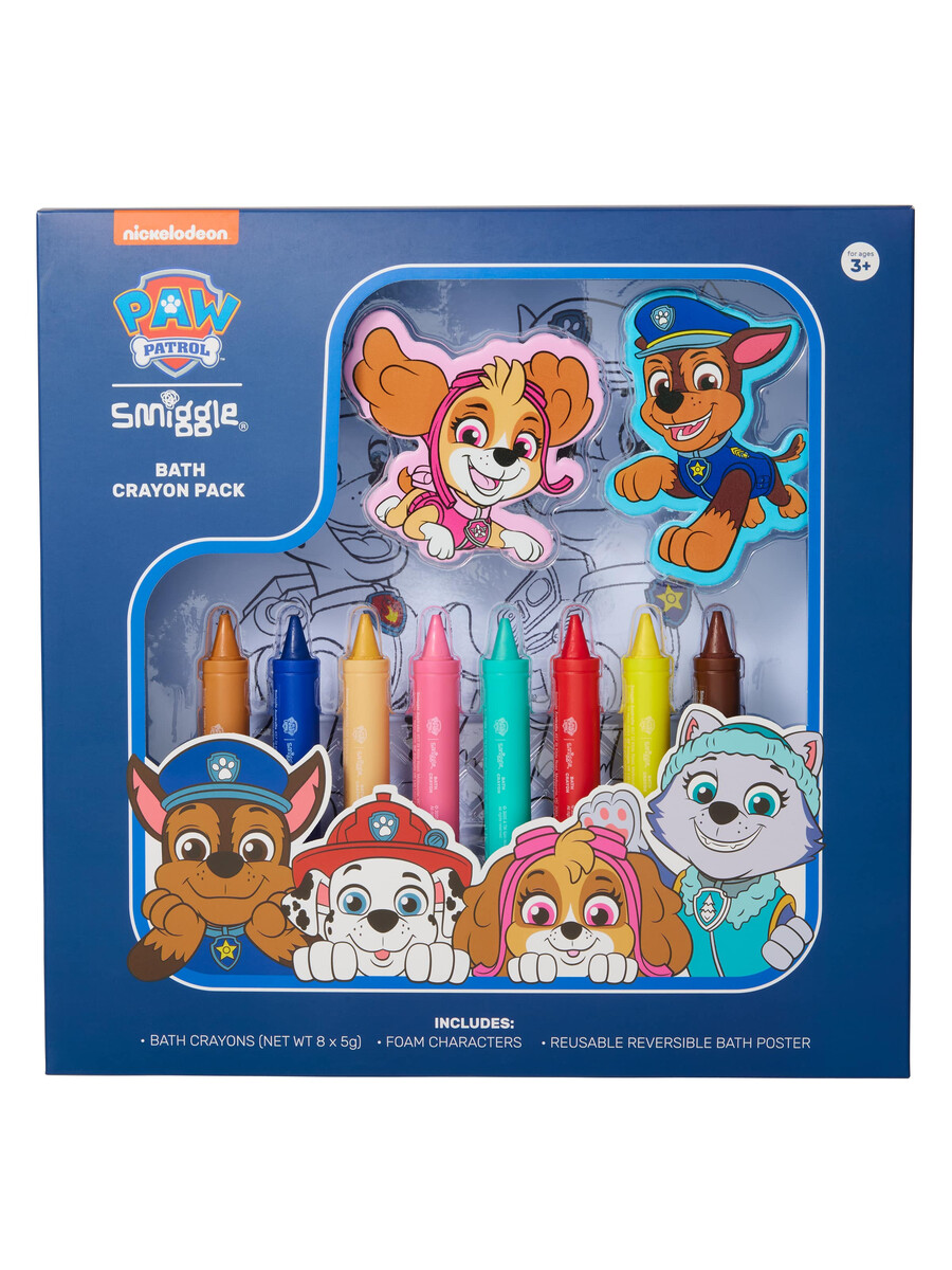 paquete de regalo de crayones de baño de paw patrol