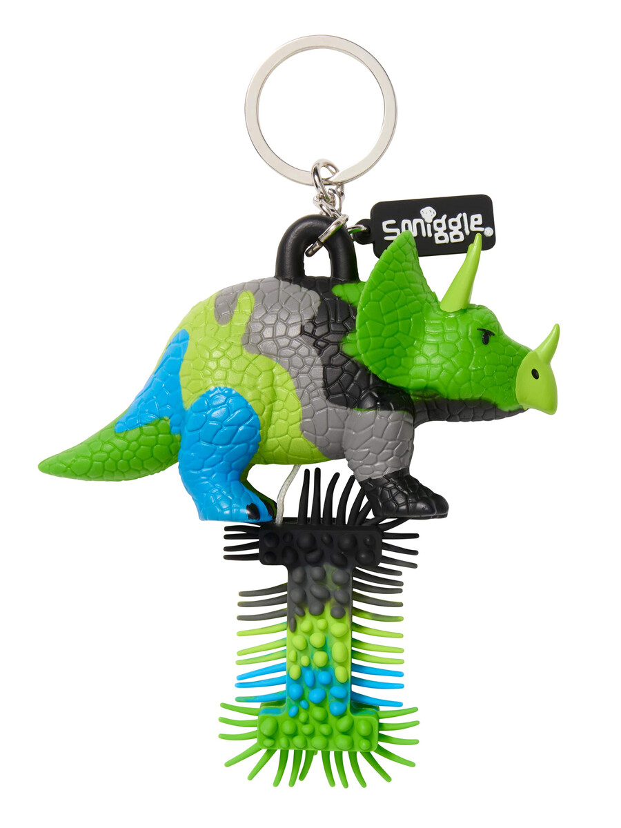 llavero con el alfabeto de dinosaurios