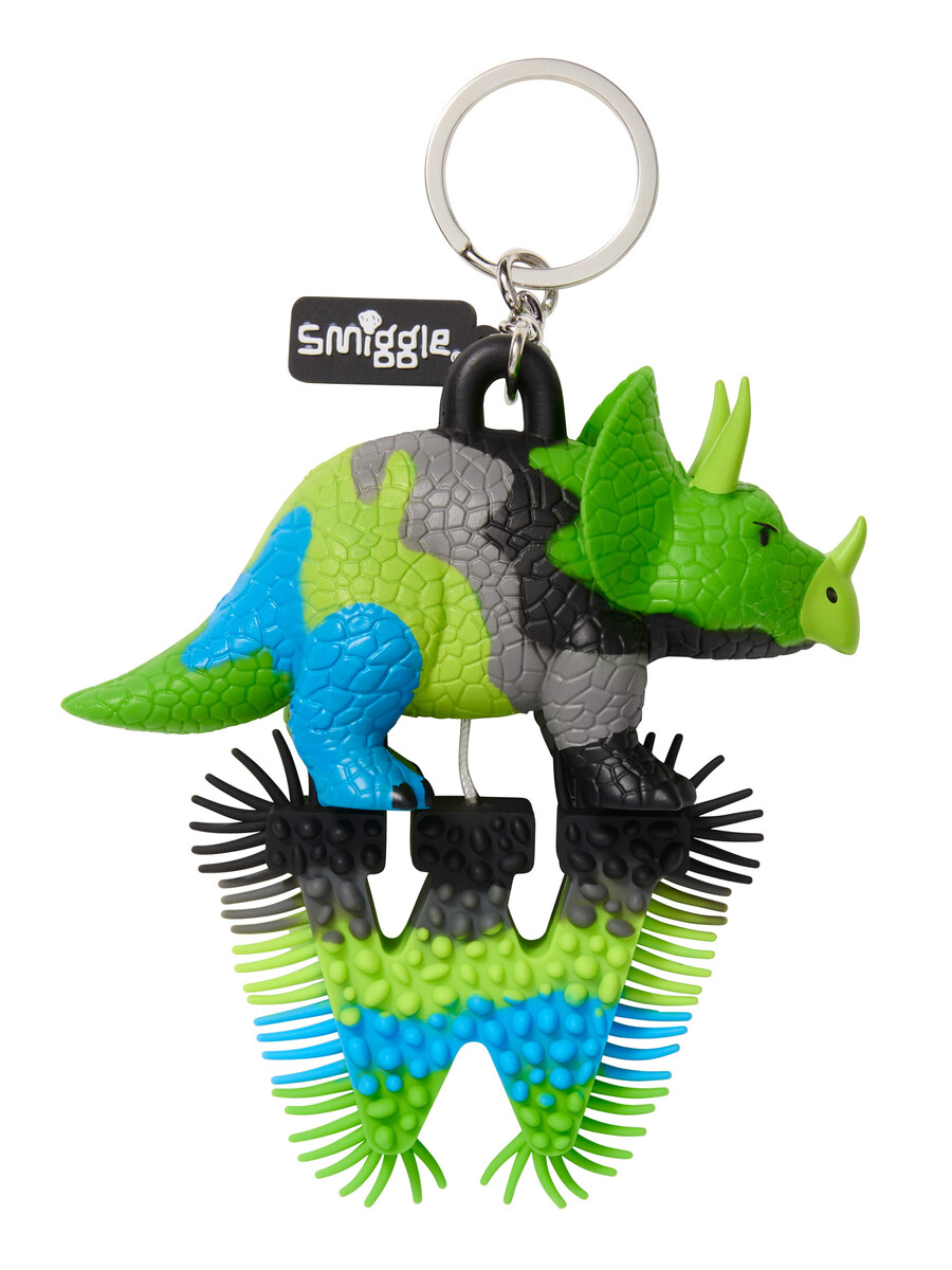 llavero con el alfabeto de dinosaurios