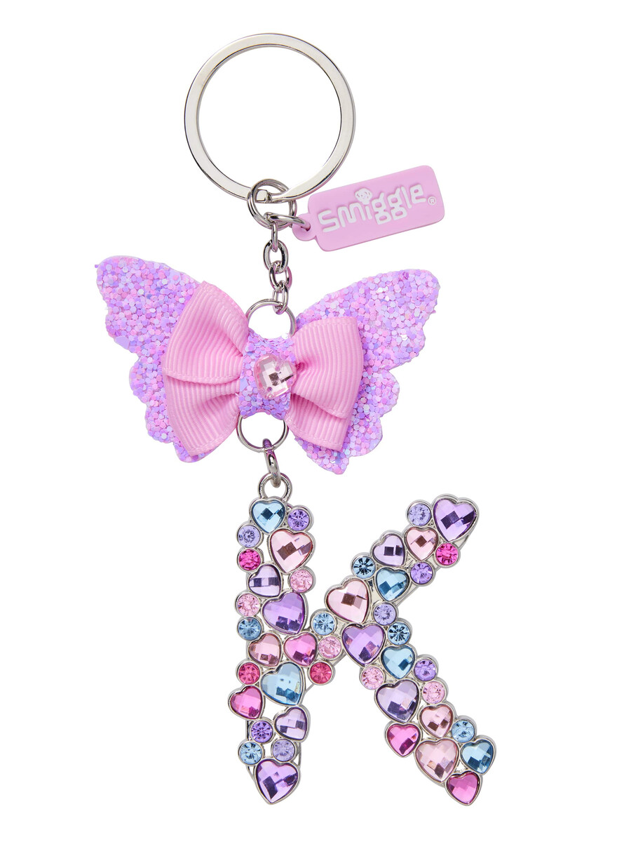 llavero con alfabeto de mariposa joya