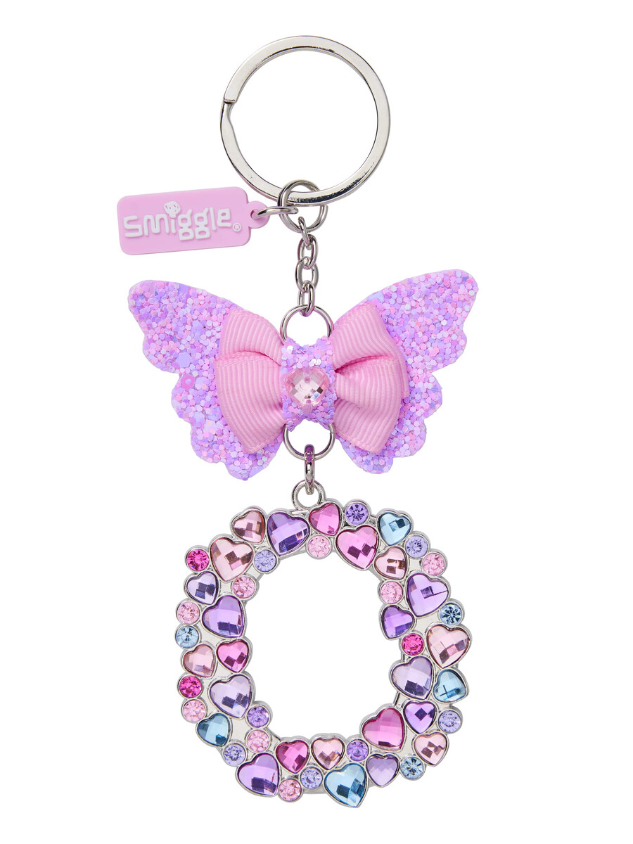 llavero con alfabeto de mariposa joya