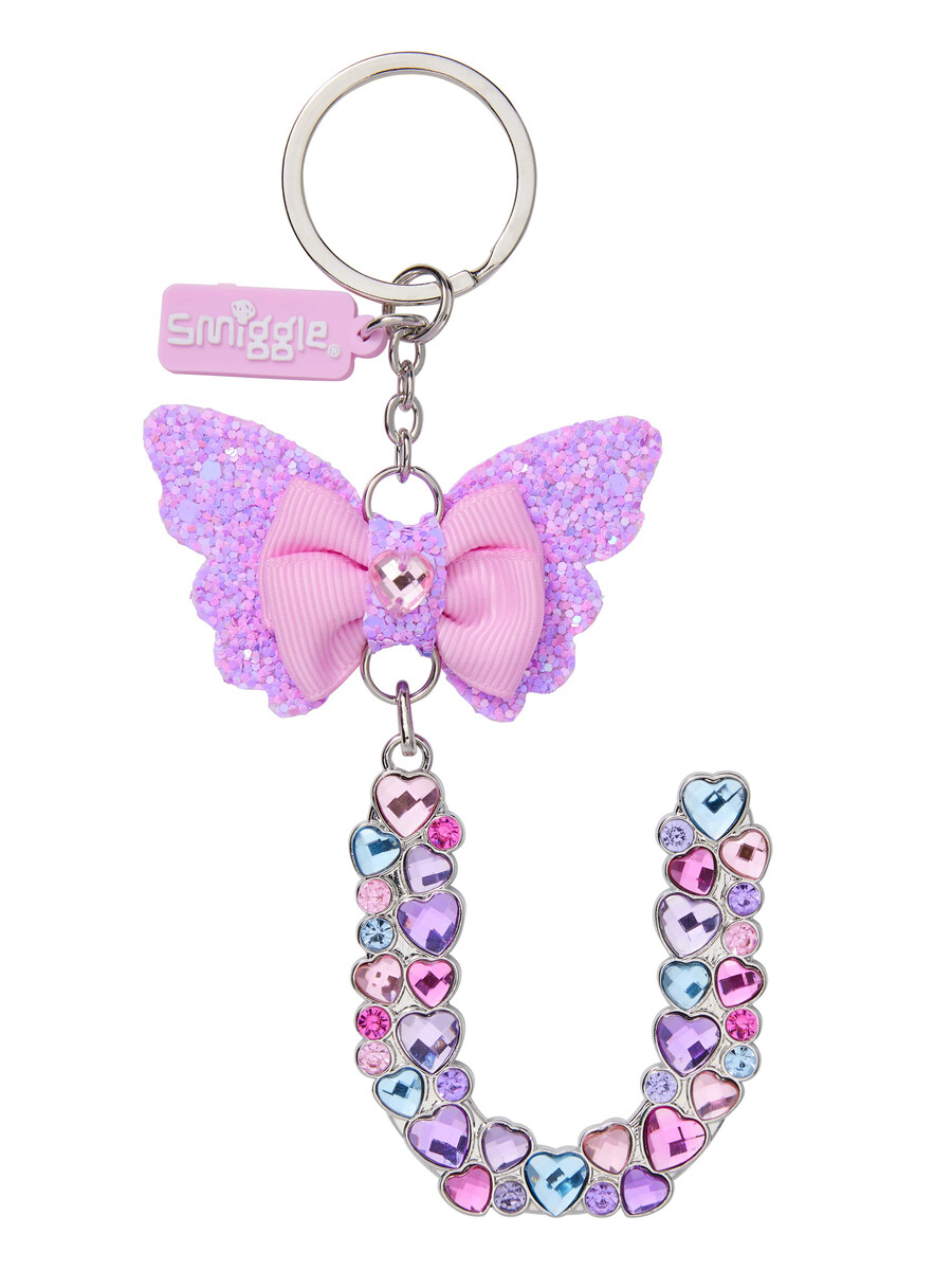 llavero con alfabeto de mariposa joya