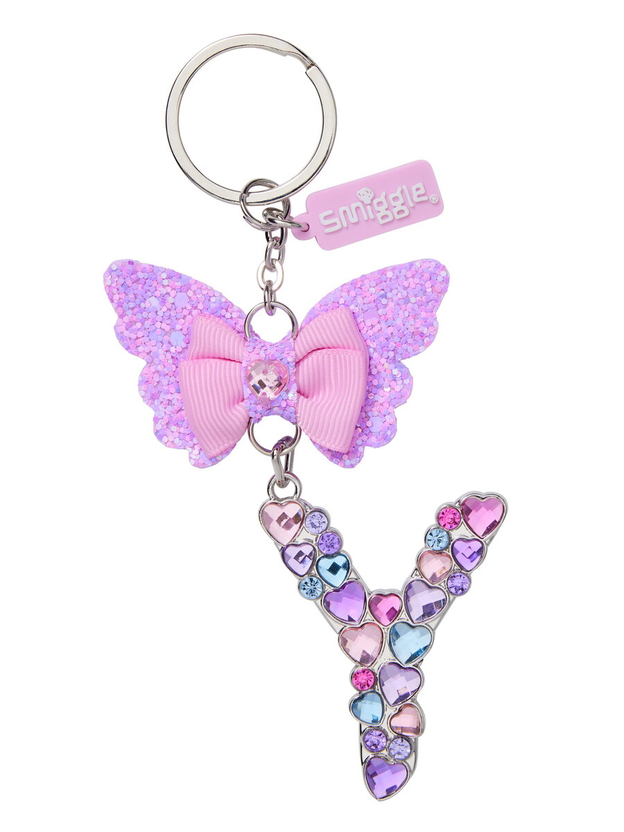 llavero con alfabeto de mariposa joya