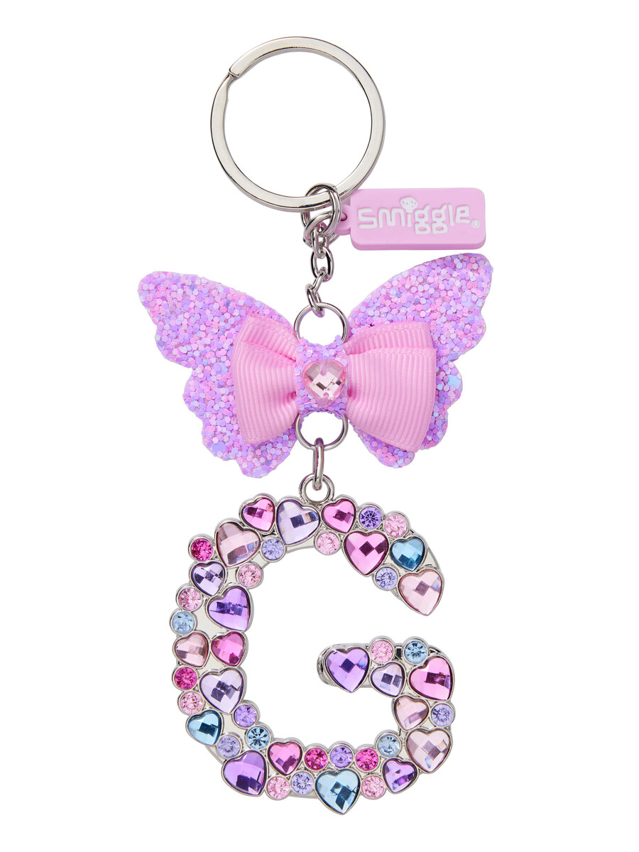 llavero con alfabeto de mariposa joya