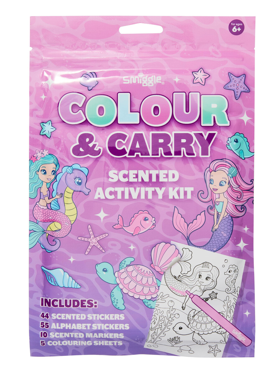 mini kit de actividades perfumadas para colorear y transportar