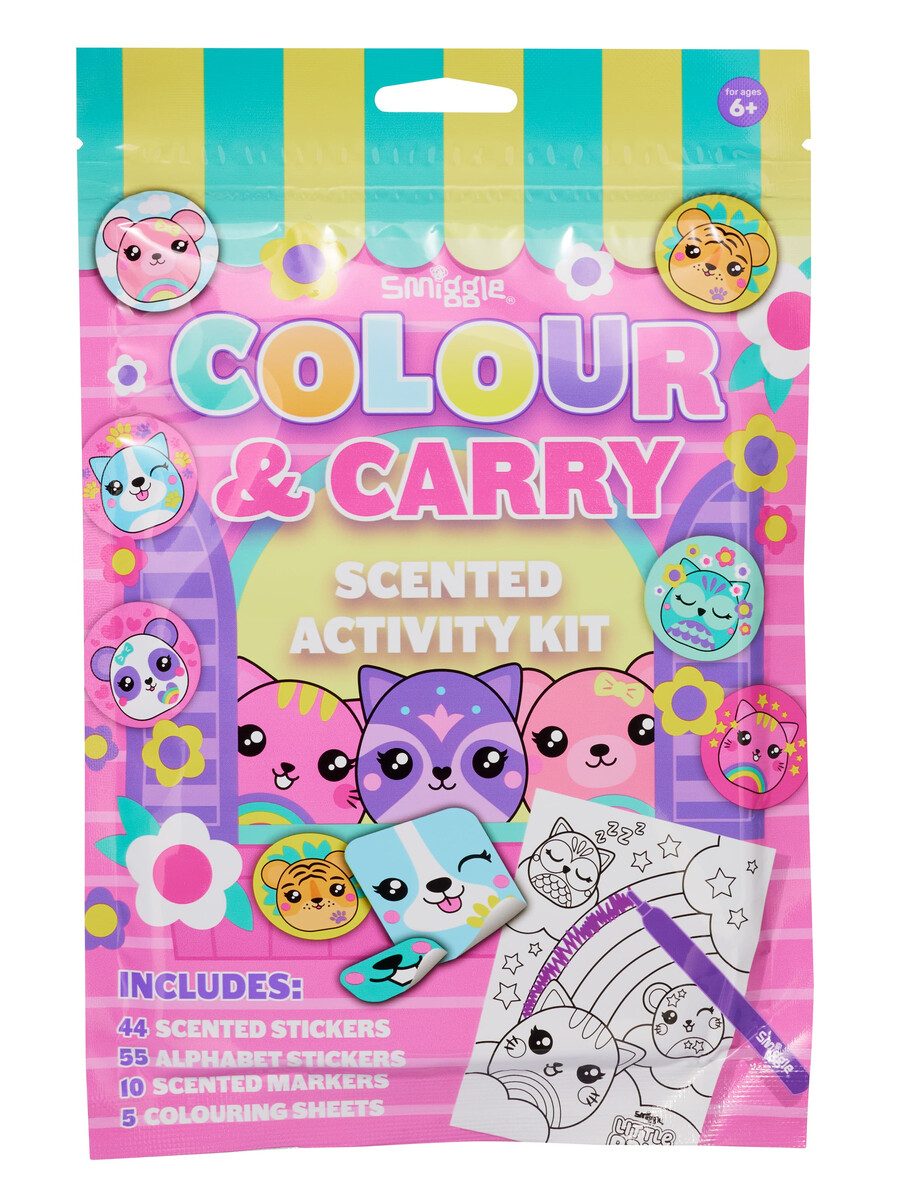 mini kit de actividades perfumadas para colorear y transportar