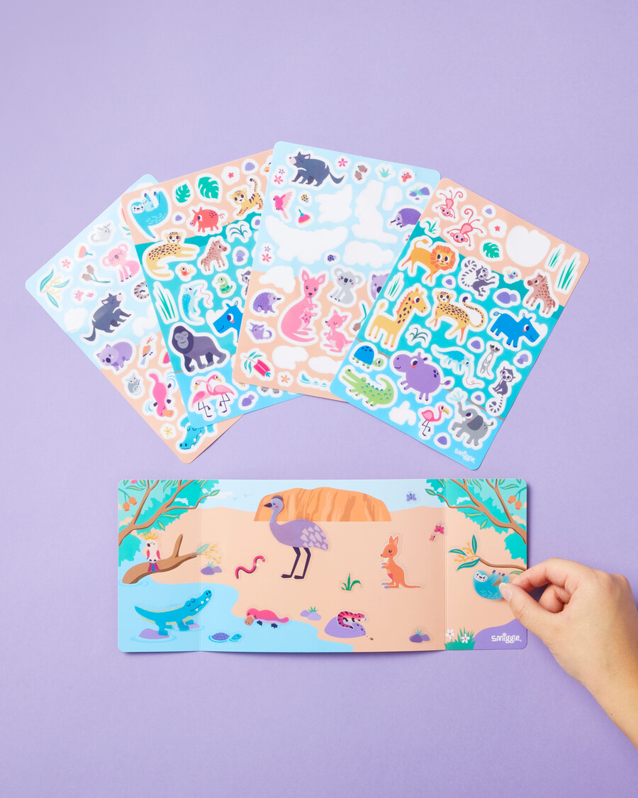 libro de pegatinas de escenas de juego