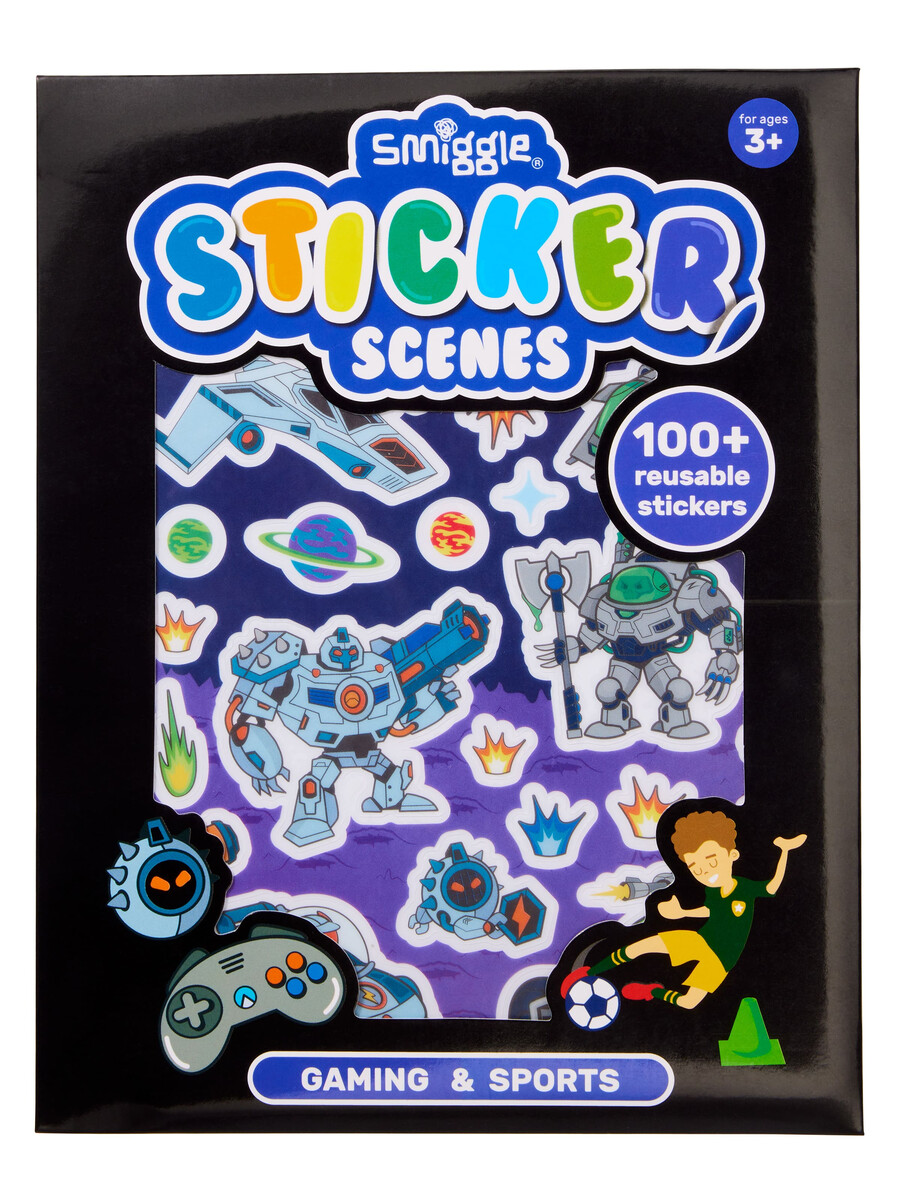 libro de pegatinas de escenas de juego