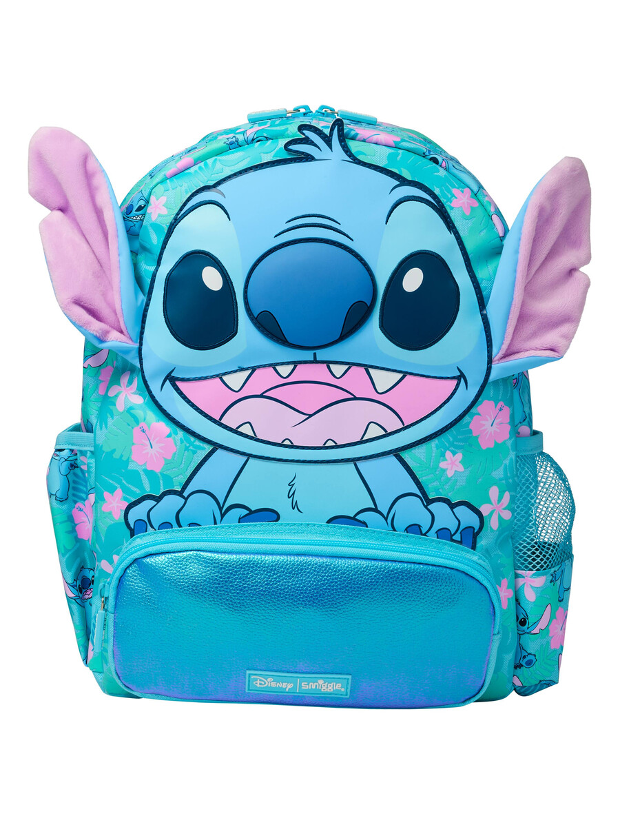 mochila con capucha stitch junior