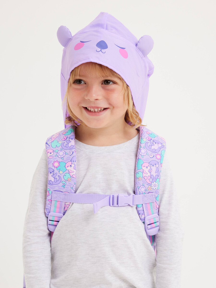 mochila con capucha de personajes juveniles de out about