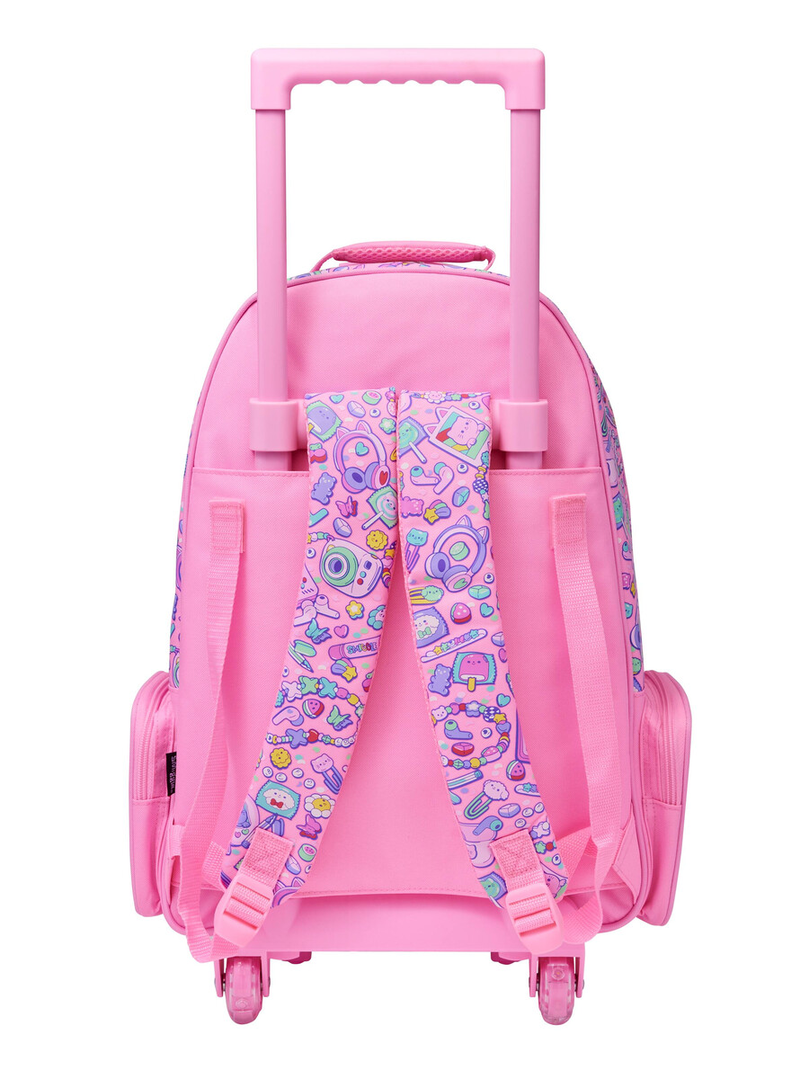 mochila con ruedas super charge y luces.