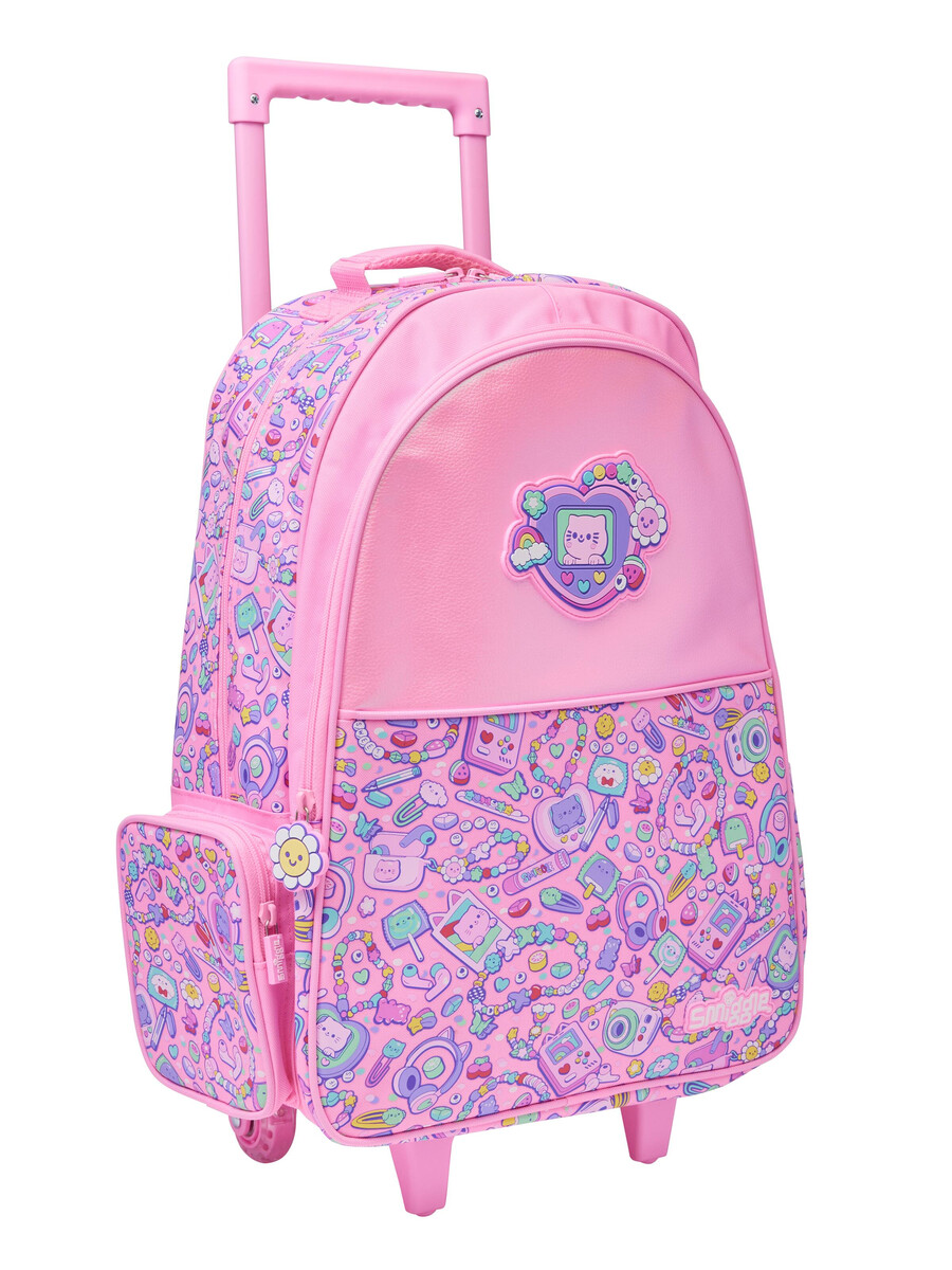 mochila con ruedas super charge y luces.
