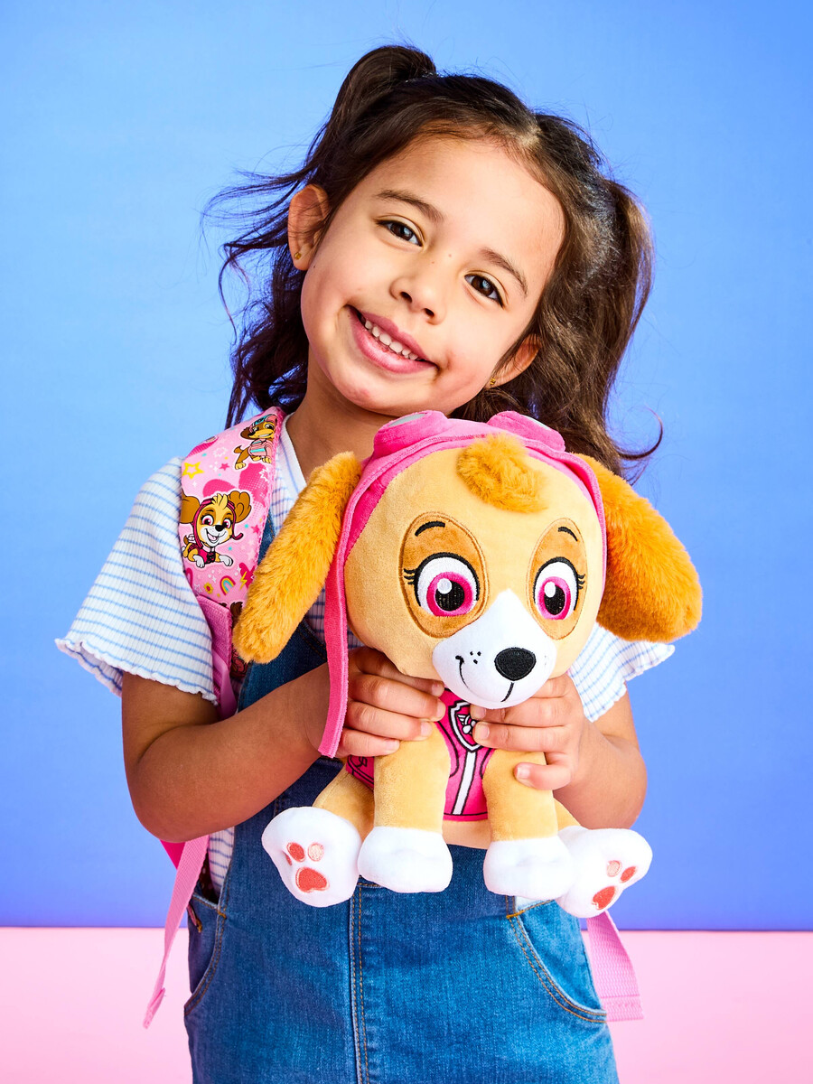 mochila diminuta de paw patrol con peluche desmontable