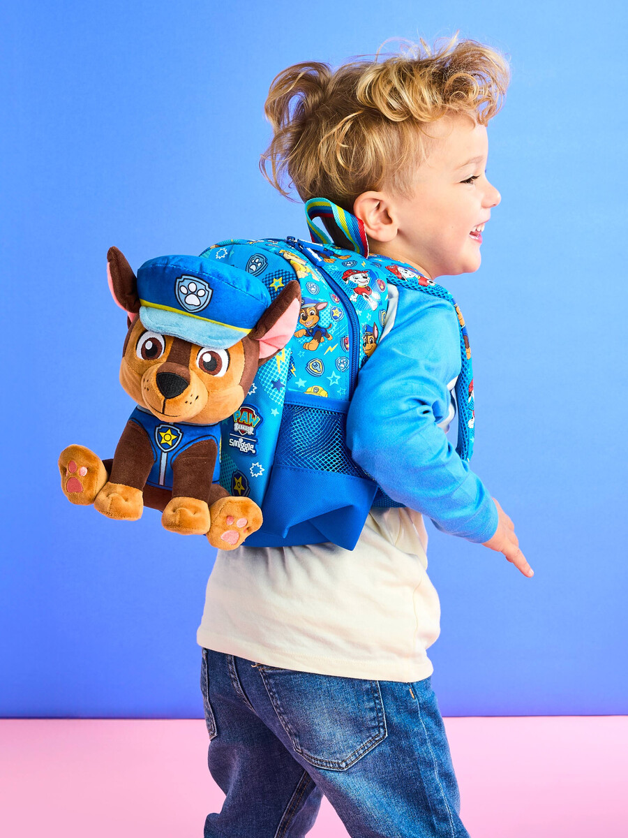 mochila diminuta de paw patrol con peluche desmontable