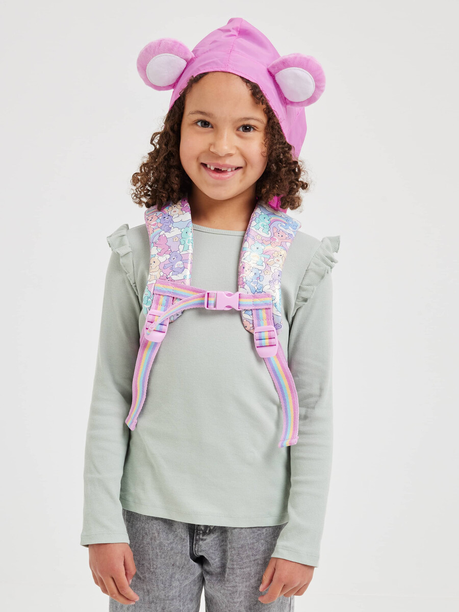 mochila con capucha care bears junior