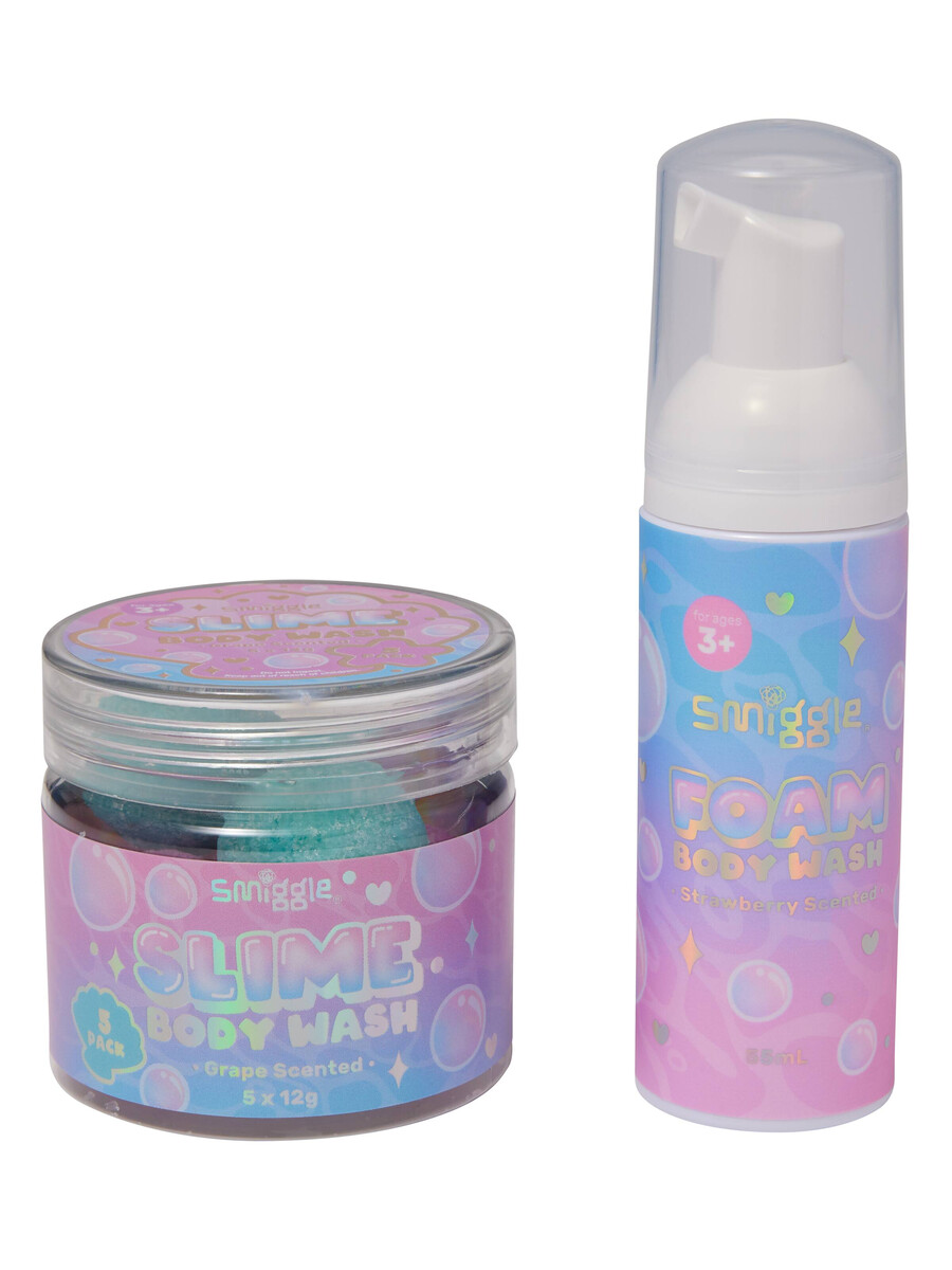 pack de regalo de gel de baño foam n slime