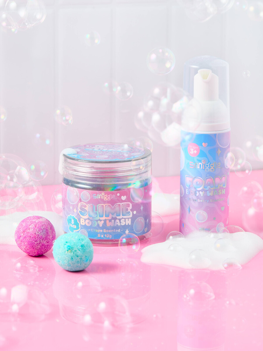 pack de regalo de gel de baño foam n slime
