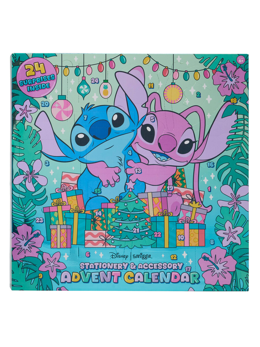 calendario de adviento de stitch y obsequios paquete de 6 piezas
