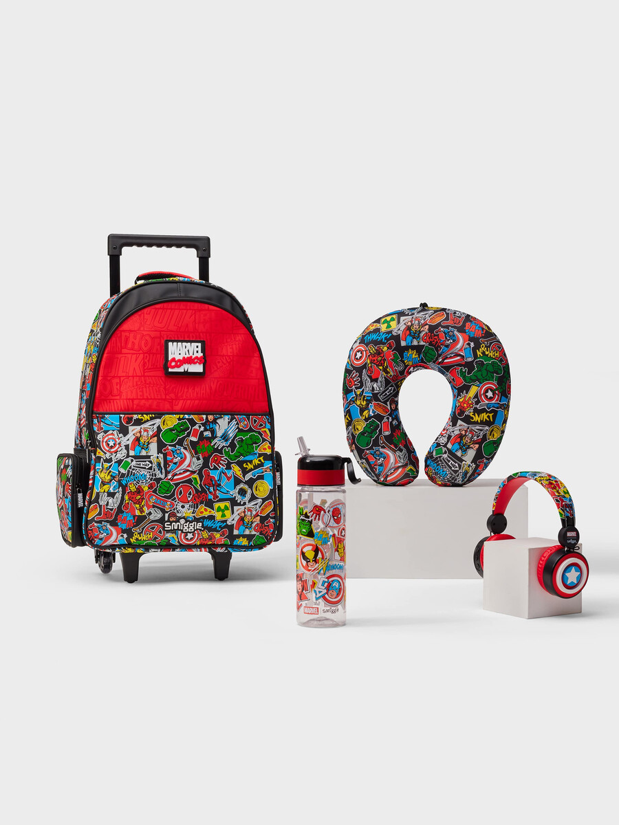 paquete de viaje marvel de 4 piezas