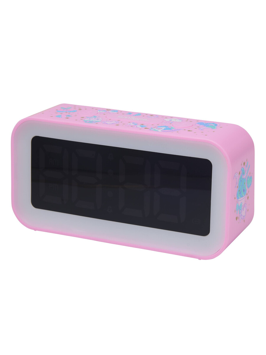 luz nocturna y reloj digital