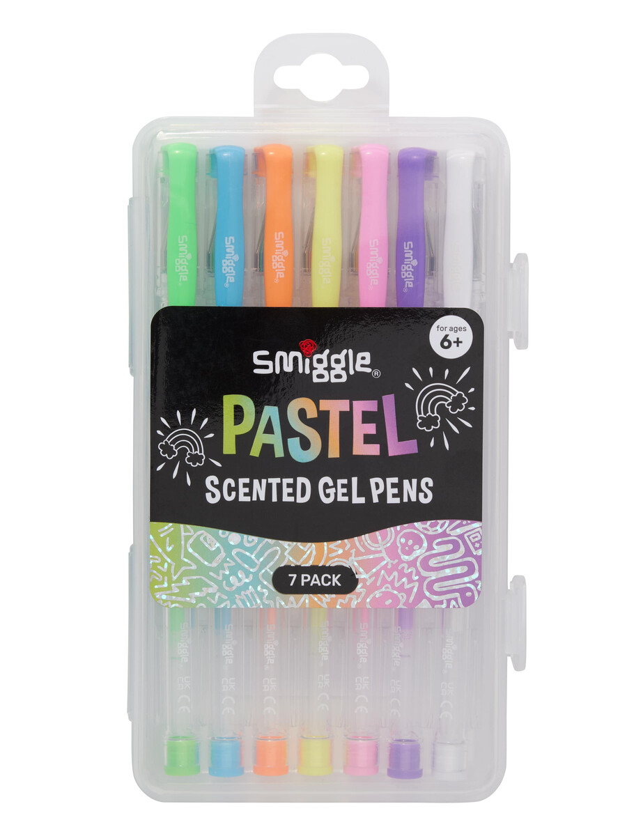 paquete de 7 bolígrafos de gel perfumados en tonos pastel