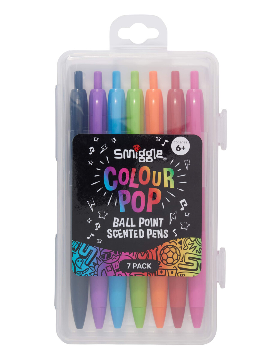 paquete de 7 bolígrafos perfumados colour pop