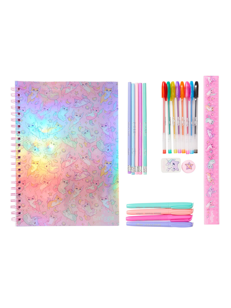 pack de regalo de artículos de papelería happy tales a4 essentials