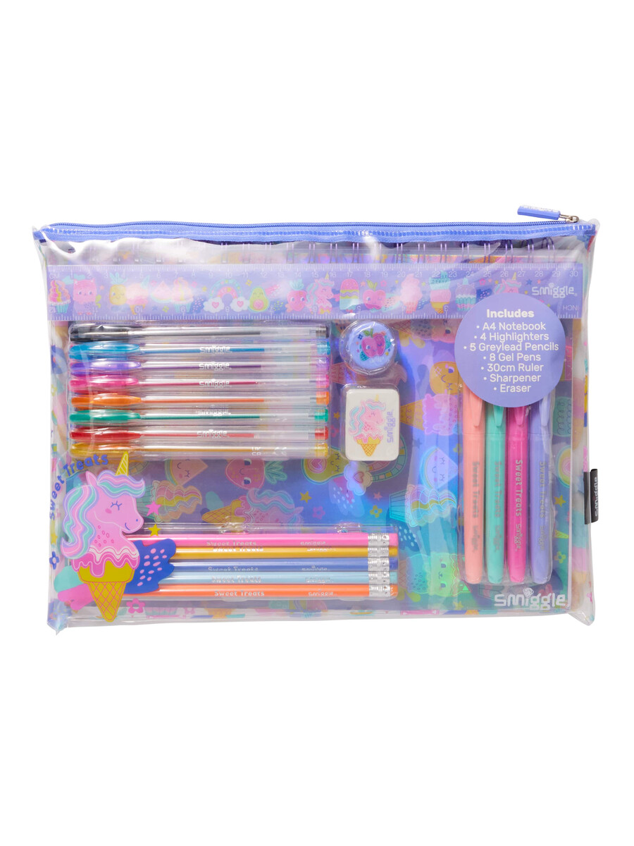 pack de regalo de artículos de papelería happy tales a4 essentials