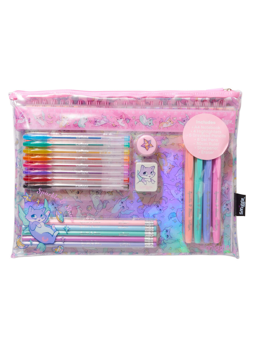 pack de regalo de artículos de papelería happy tales a4 essentials