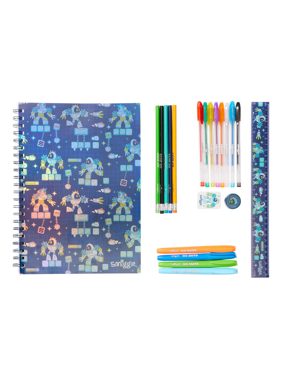 pack de regalo de artículos de papelería happy tales a4 essentials