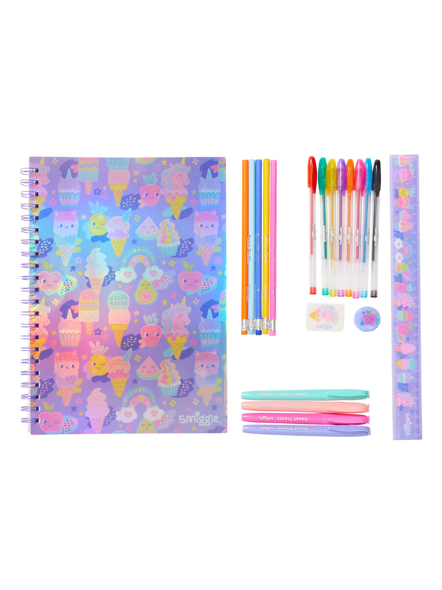 pack de regalo de artículos de papelería happy tales a4 essentials