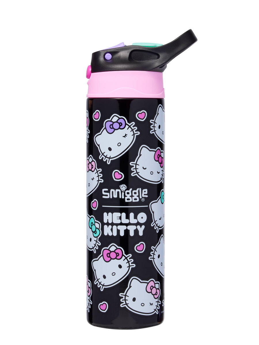 botella térmica hello kitty de acero inoxidable con tapa abatible de 520 ml