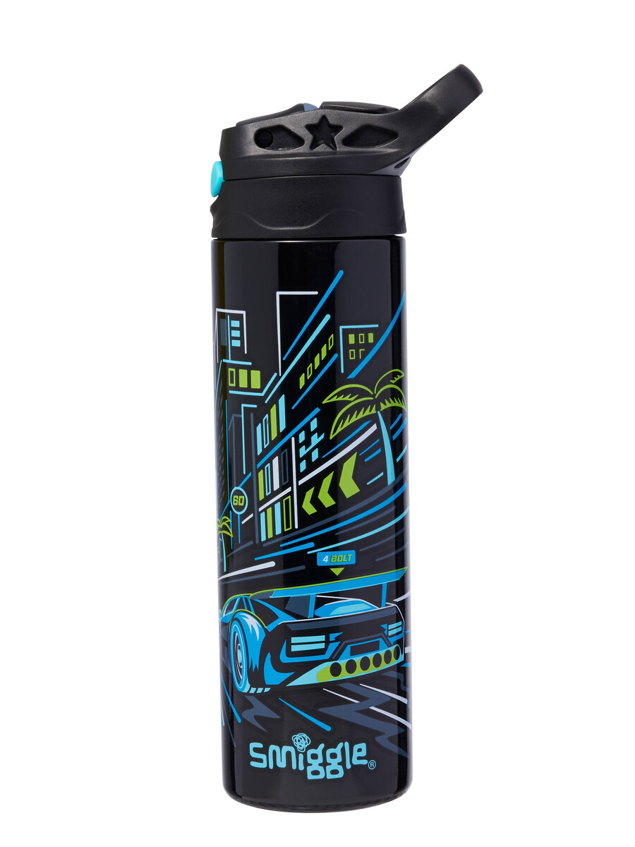 botella de acero inoxidable bright eyes con tapa abatible de 520 ml