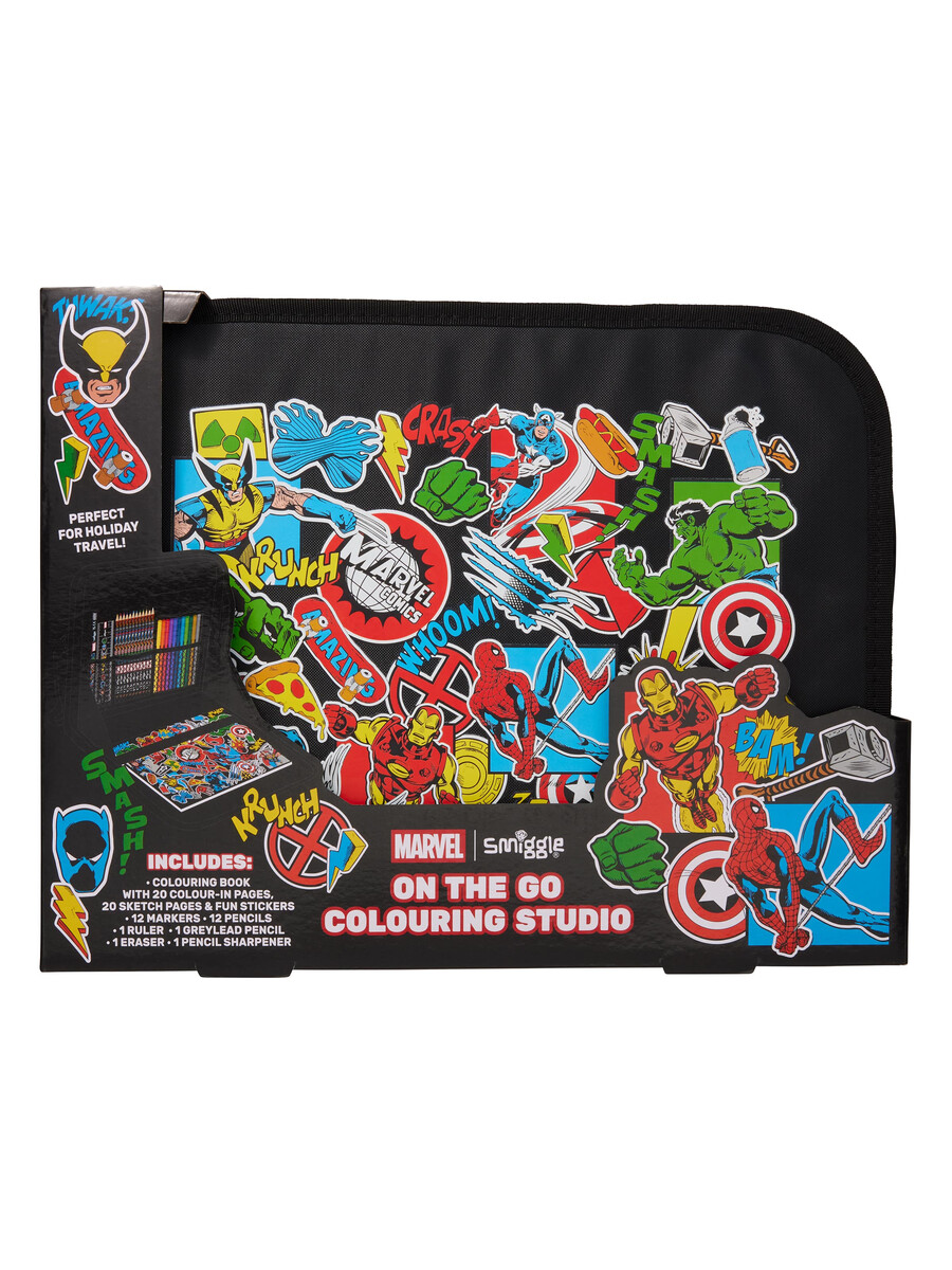 estudio para colorear portátil de marvel