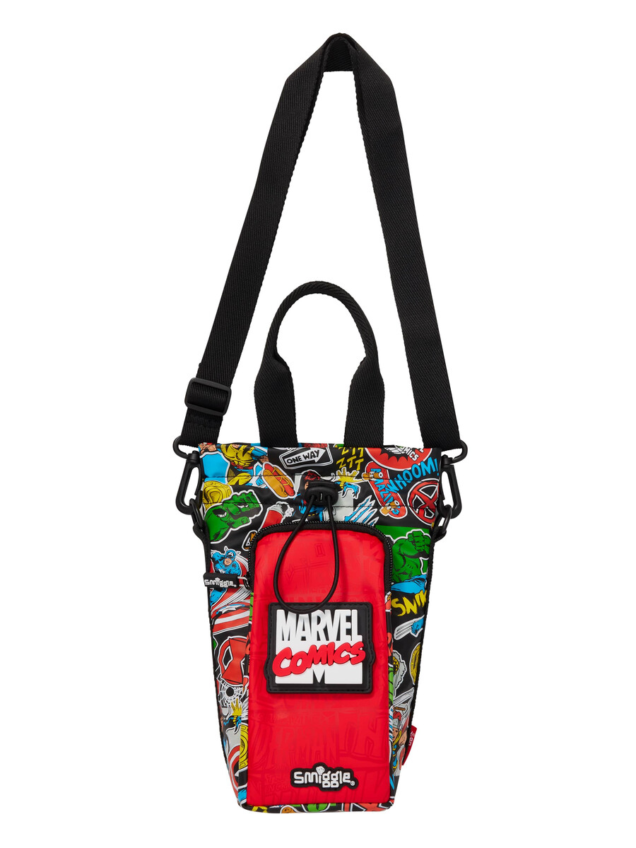 bolsa para botella marvel con correa