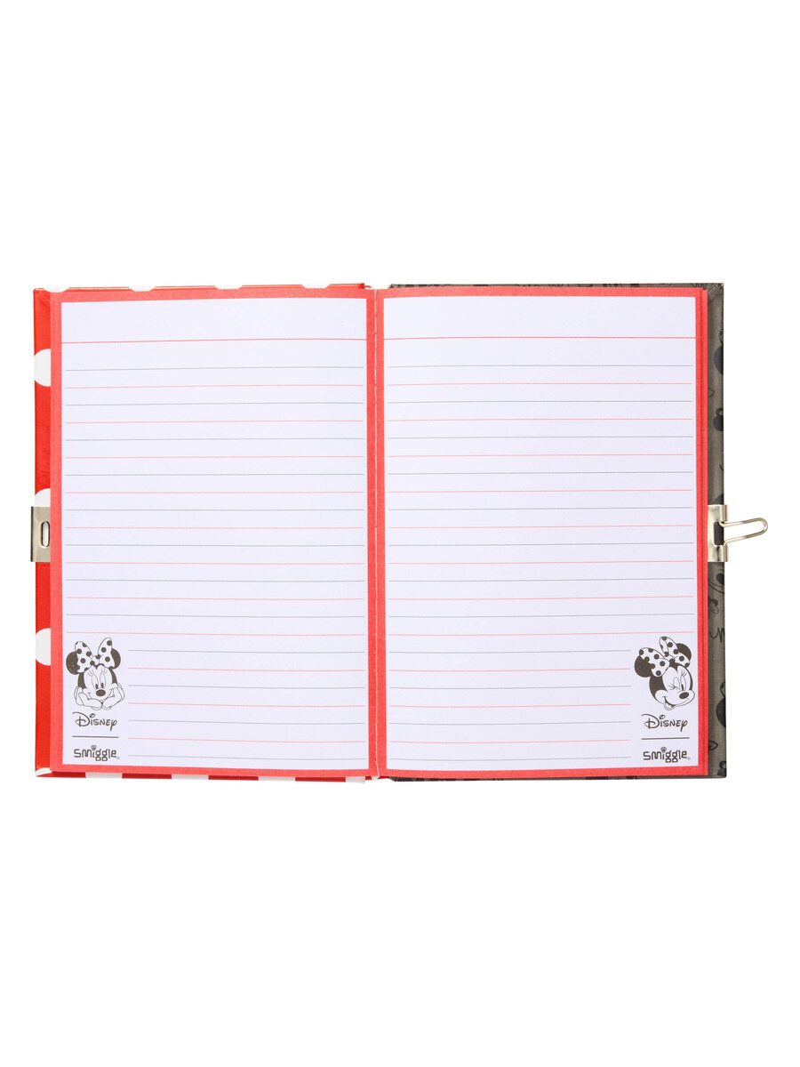 cuaderno a5 con candado de minnie mouse