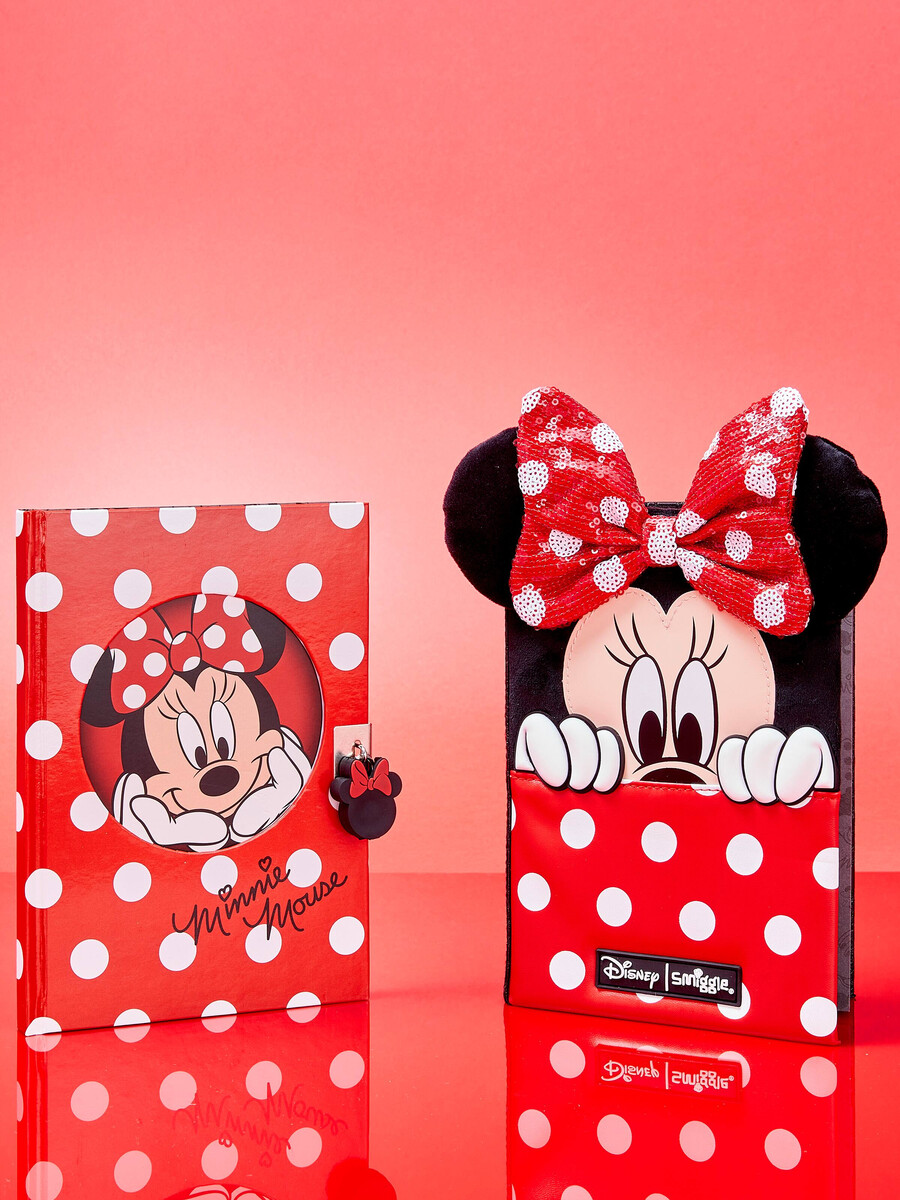 cuaderno a5 con candado de minnie mouse