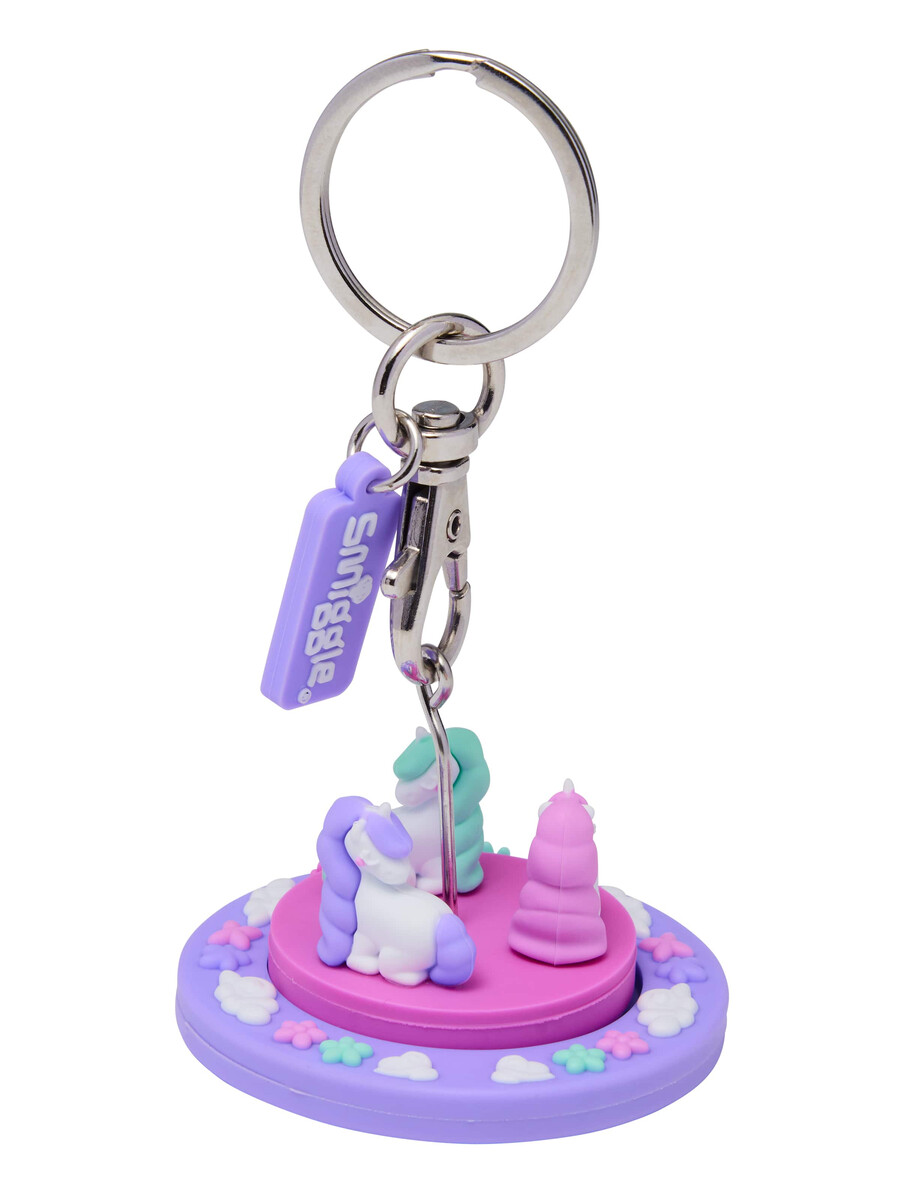 llavero de unicornio giratorio