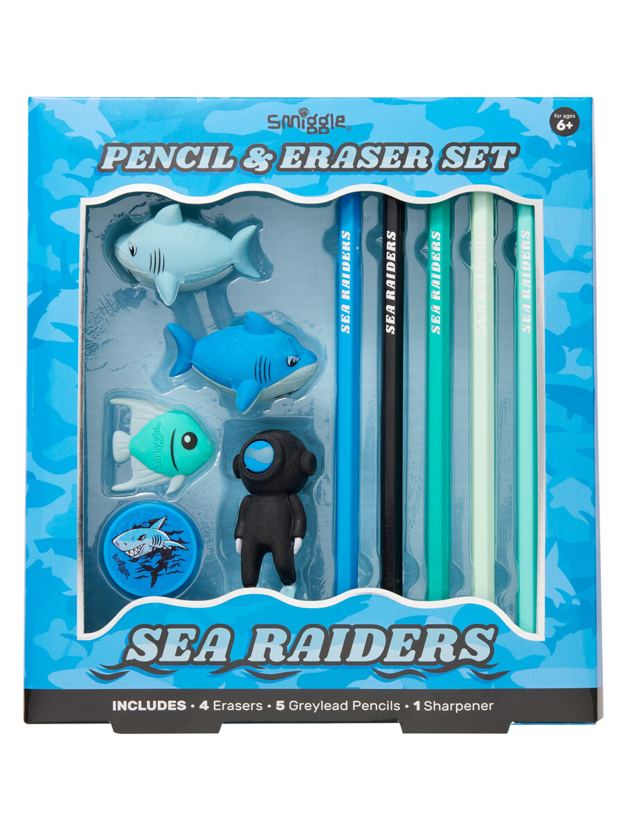 juego de estuche para lápices y goma de borrar