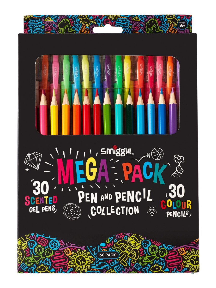 mega pack colección de bolígrafos y lápices de gel perfumados x60