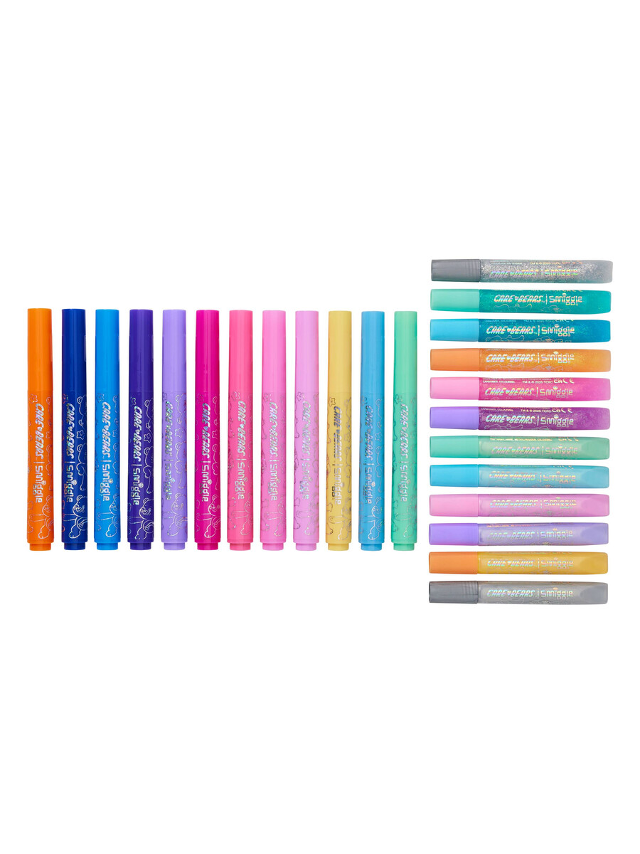 paquete de marcadores de colores y brillo de los ositos cariñositos