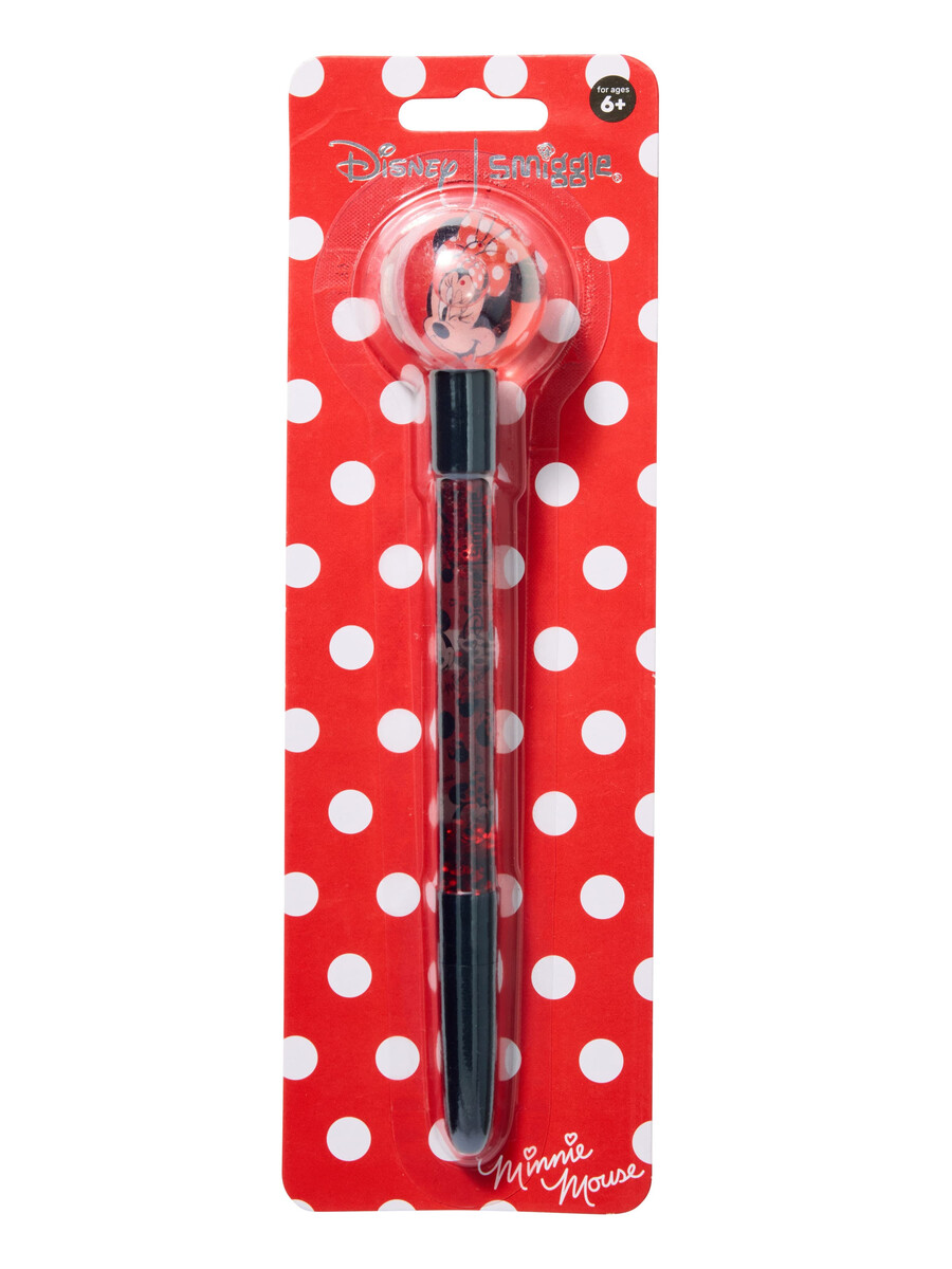 pluma de globo terráqueo de minnie mouse
