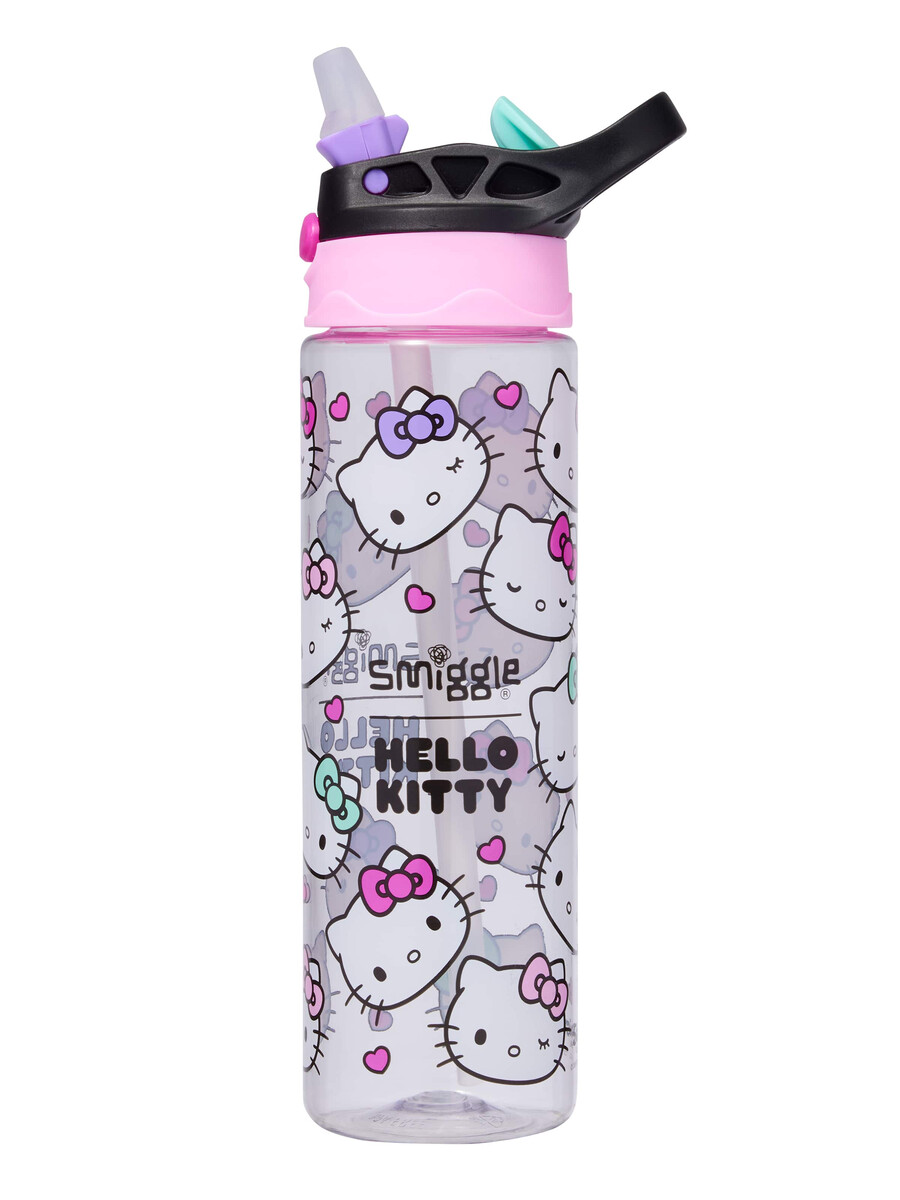 botella de plástico abatible hello kitty de 650 ml