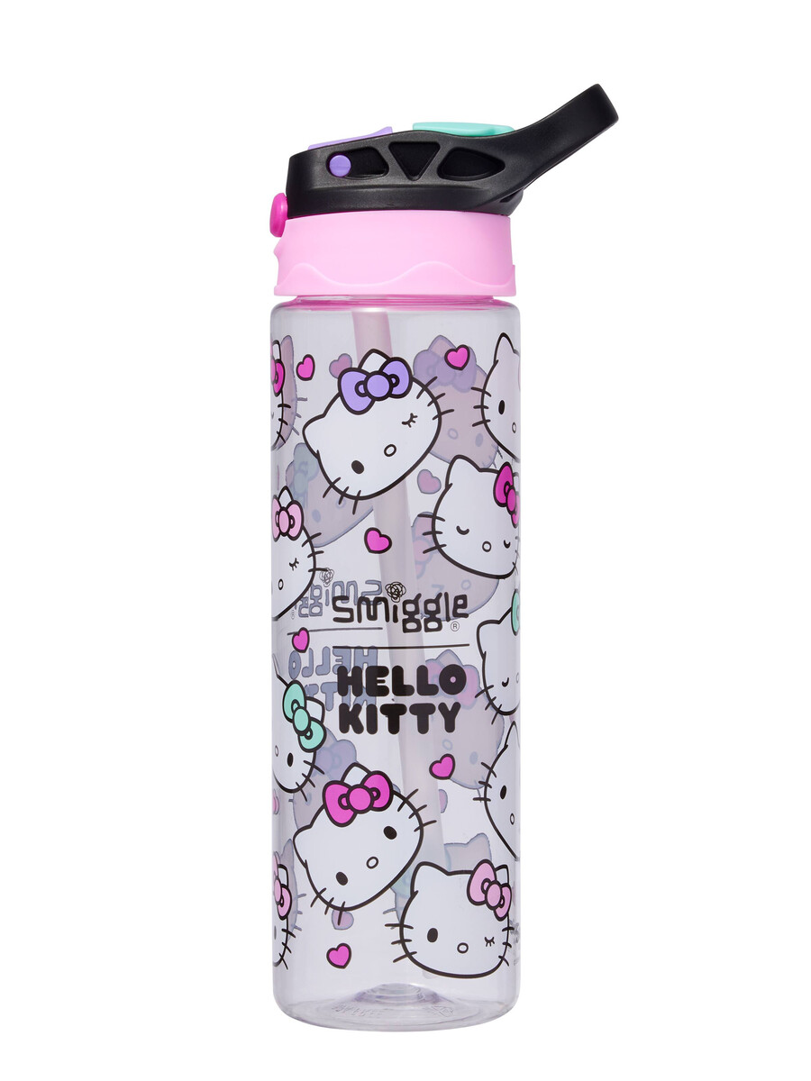 botella de plástico abatible hello kitty de 650 ml