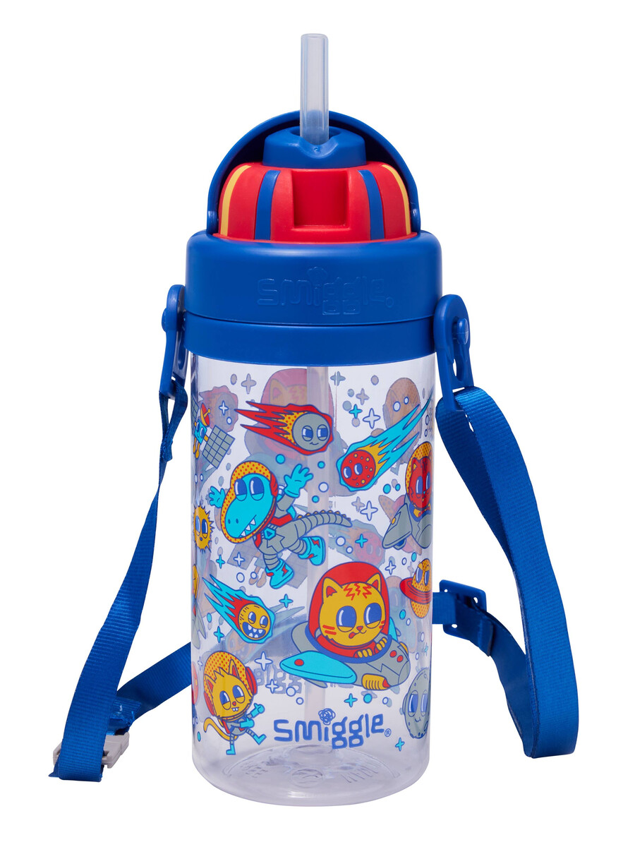botella de plástico pequeña ready set go con correa 400 ml