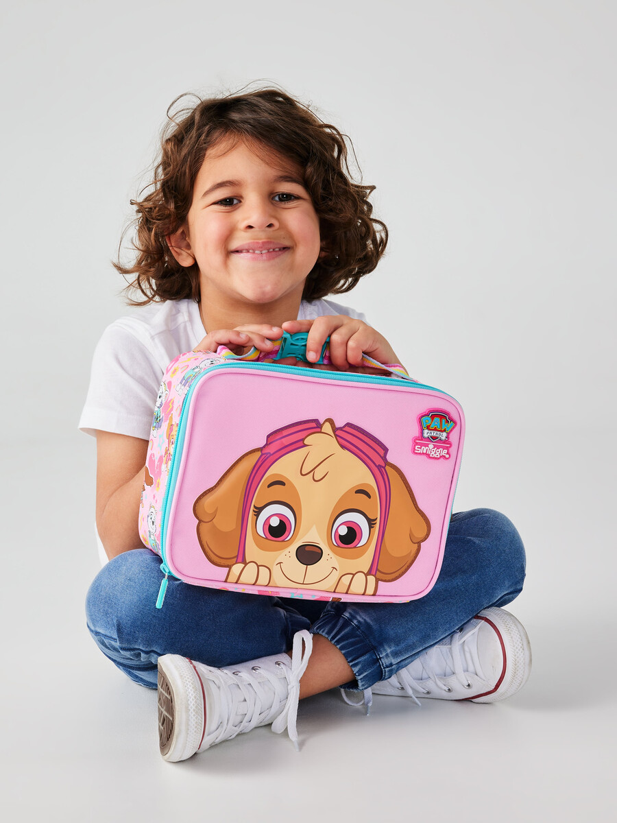 lonchera cuadrada pequeñita de paw patrol
