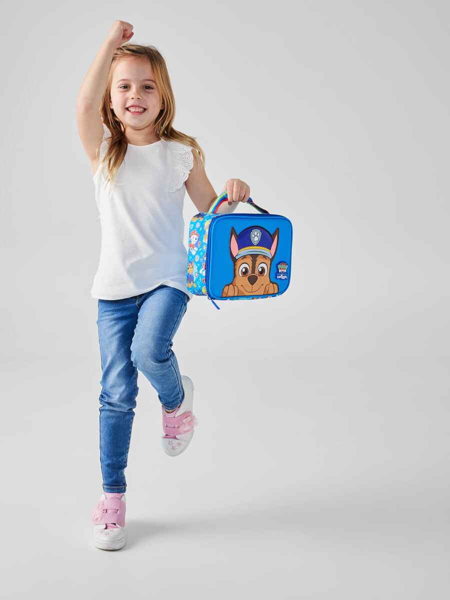 lonchera cuadrada pequeñita de paw patrol