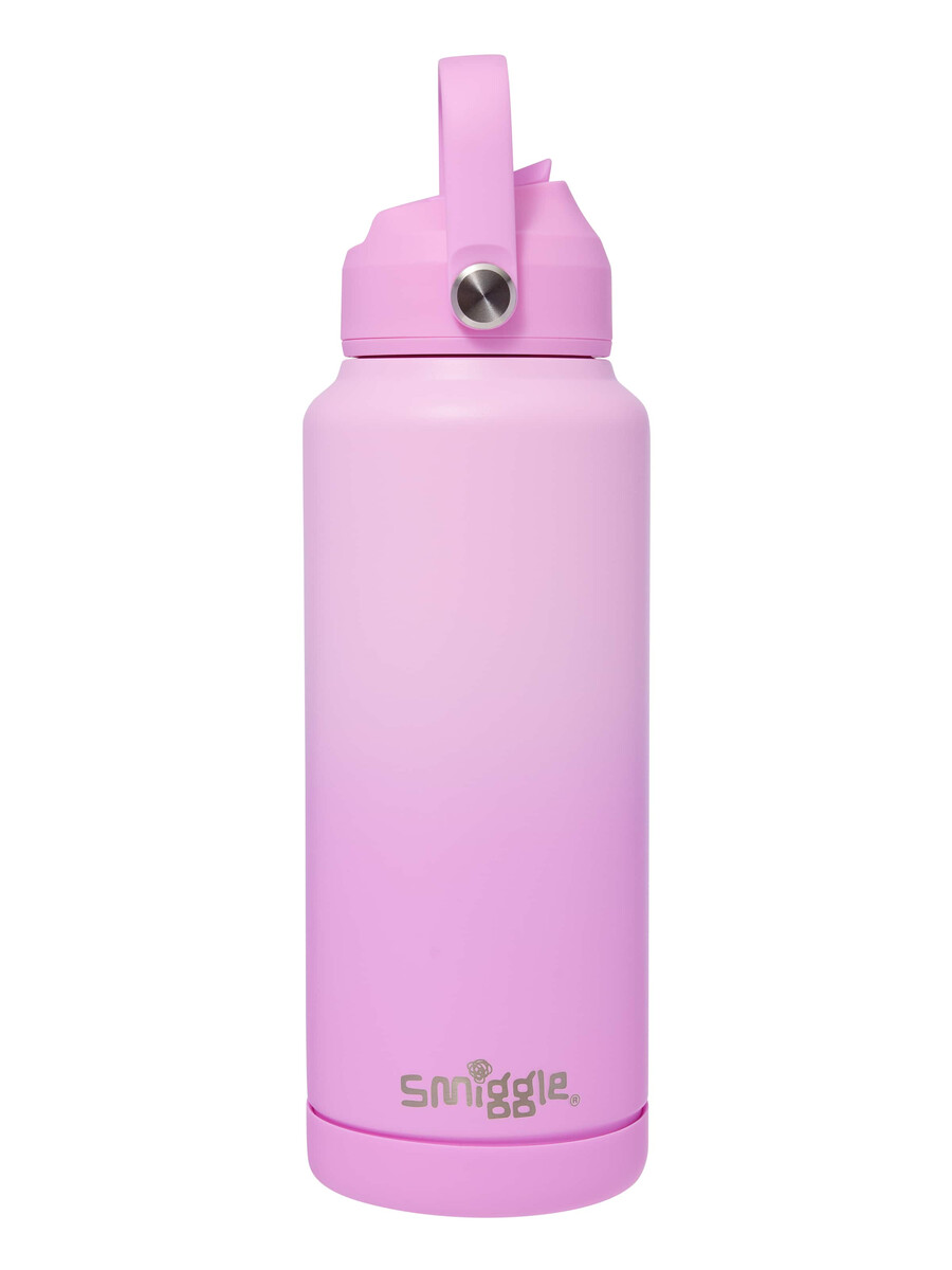 botella isotérmica de acero inoxidable con diseño ondulado 1 litro