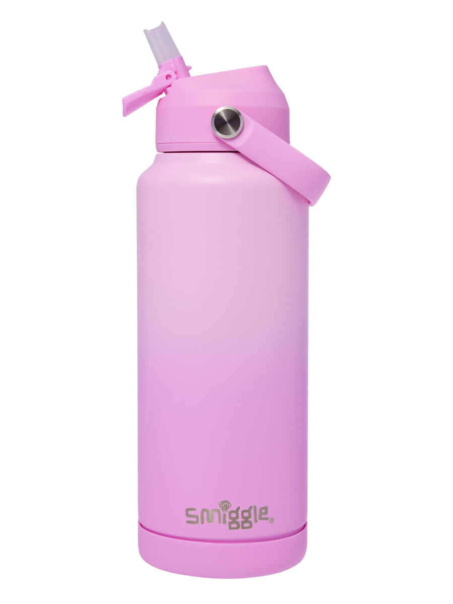 botella isotérmica de acero inoxidable con diseño ondulado 1 litro