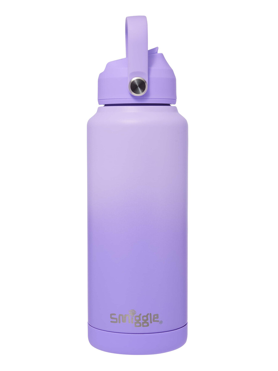 botella isotérmica de acero inoxidable con diseño ondulado 1 litro